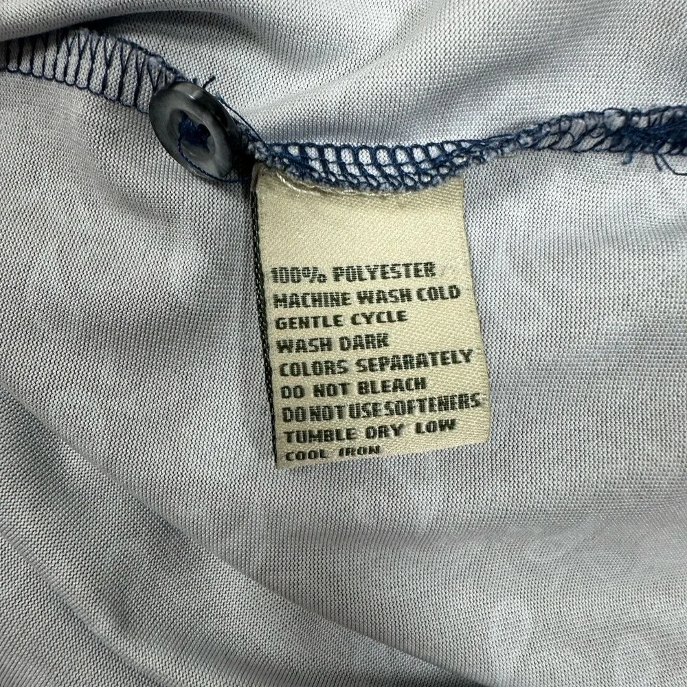 Donald Ross Polo Shirt Mens Large Blue Paisley Performance Stretch Sport Golf